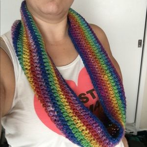 Rainbow circle scarf